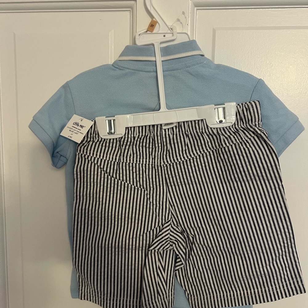 Little Me Boys blue short set size 2t - nwt - Picture 3 of 4